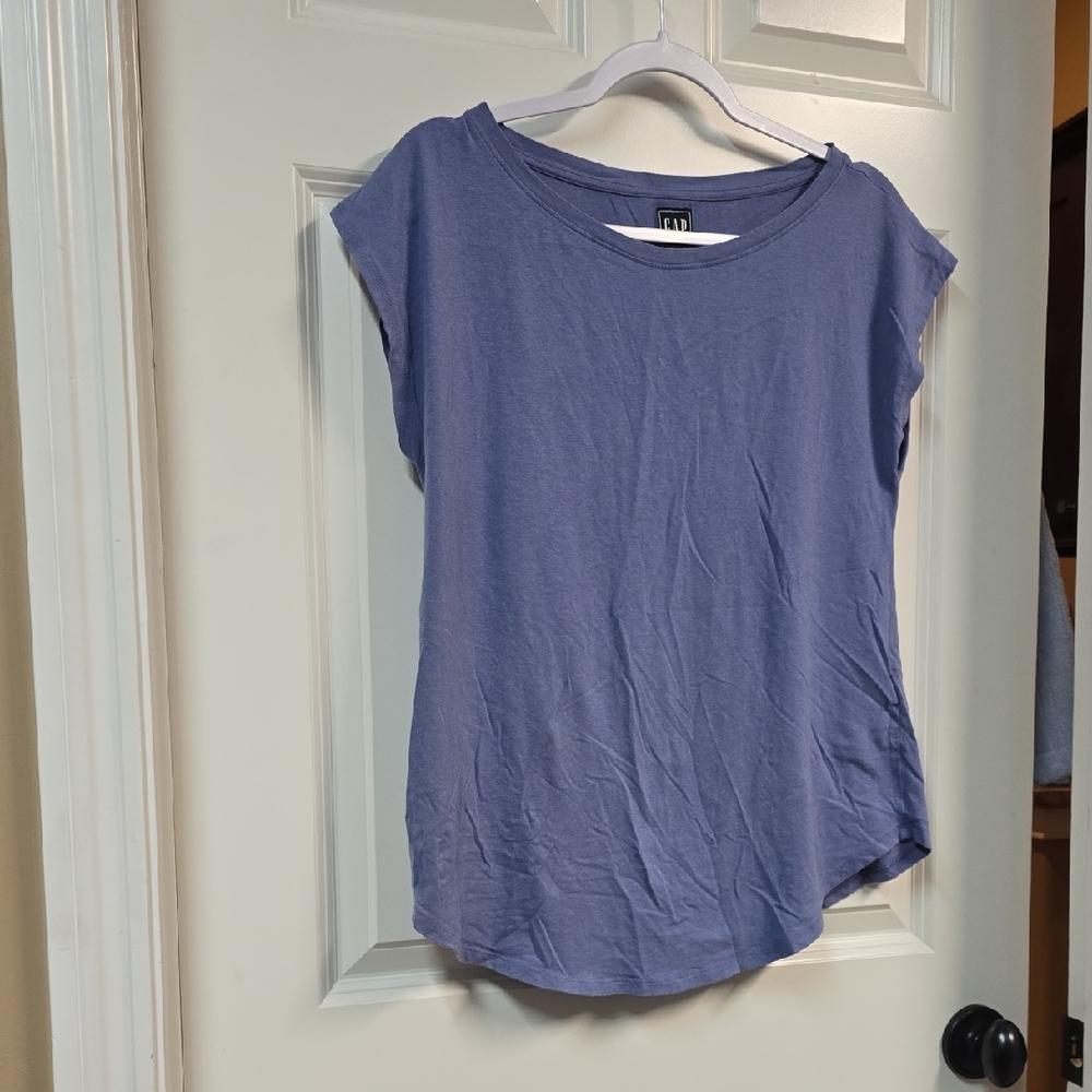 GAP Materniry Blue Cap Sleeve Relaxed Tee